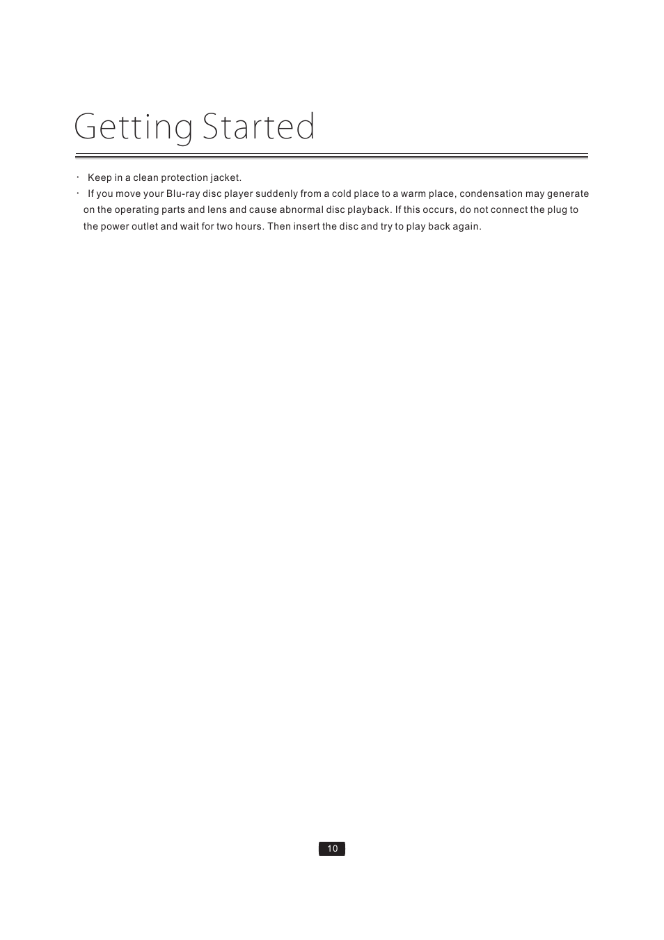 Getting started | Curtis Mathes BLU-RAY DISC CMMBX72 User Manual | Page 12 / 56