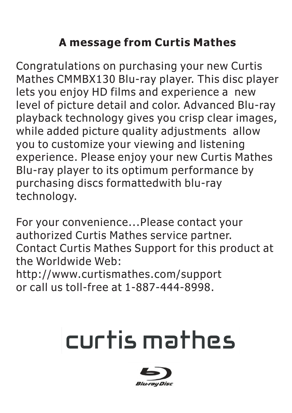 Curtis Mathes CMMBX130 User Manual | Page 2 / 23