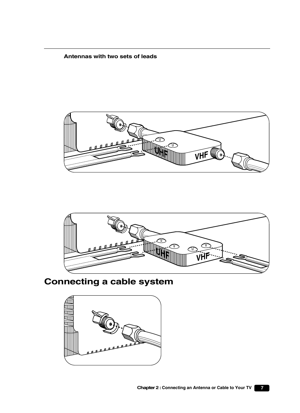 Connecting a cable system | Curtis Mathes CM25101S User Manual | Page 12 / 40