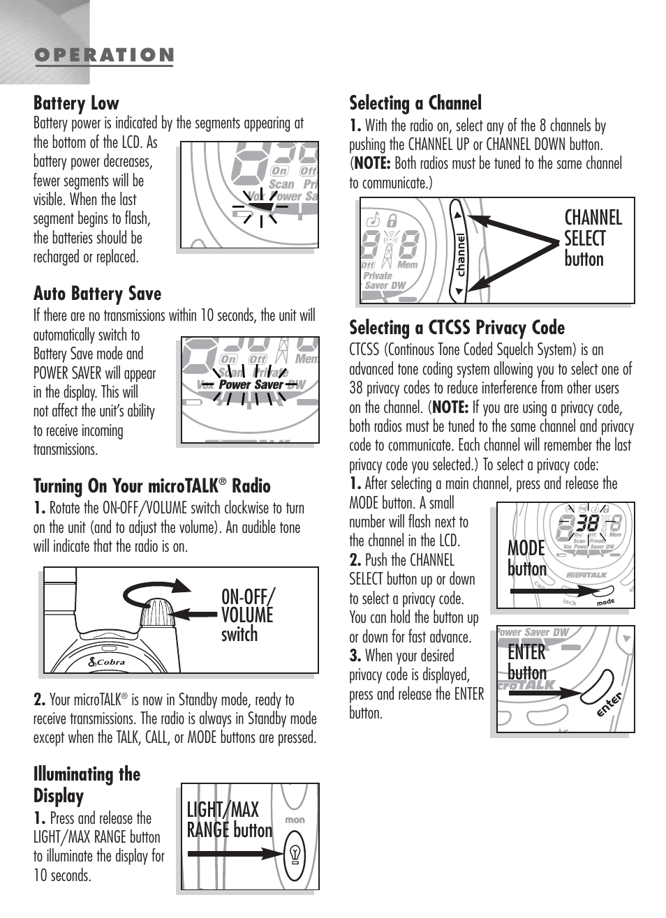 Cobra Digital MICROTALK MT-900 User Manual | Page 3 / 10