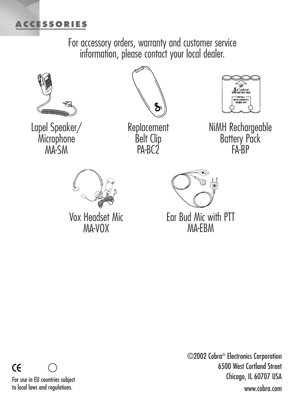 Cobra Digital MICROTALK MT-900 User Manual | Page 9 / 10
