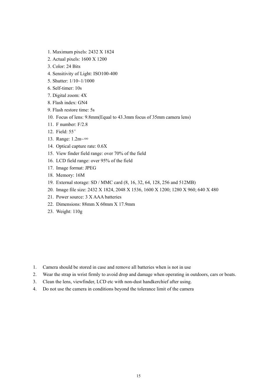 Features and specification, Maintenance | Cobra Digital DC4330 User Manual | Page 16 / 16