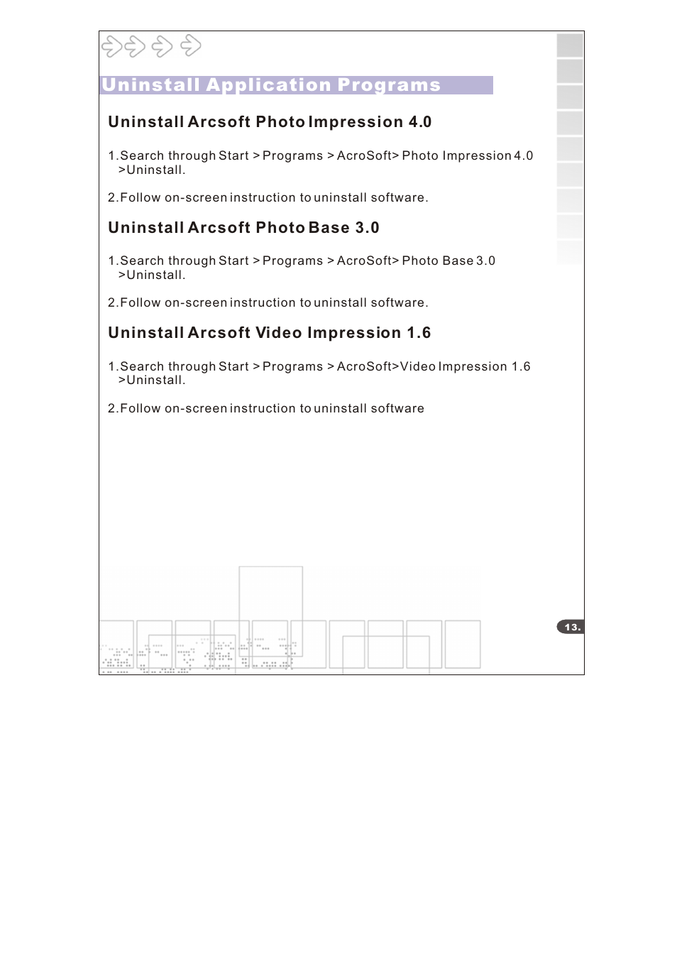 Uninstall application programs | Cobra Digital DC6415 User Manual | Page 15 / 21