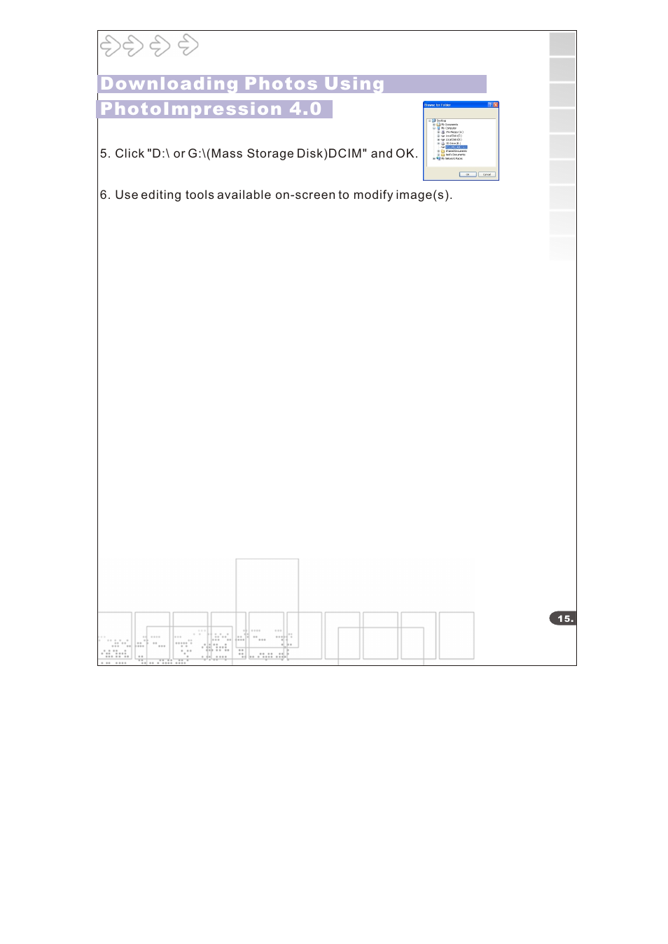 Downloading photos using photoimpression 4.0 | Cobra Digital DC6415 User Manual | Page 17 / 21