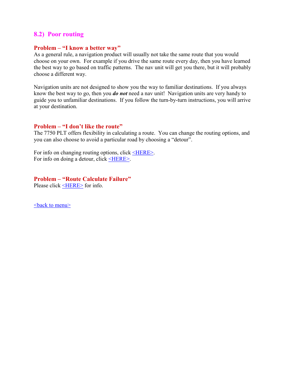 Poor routing | Cobra Digital 7750 PLT User Manual | Page 42 / 59
