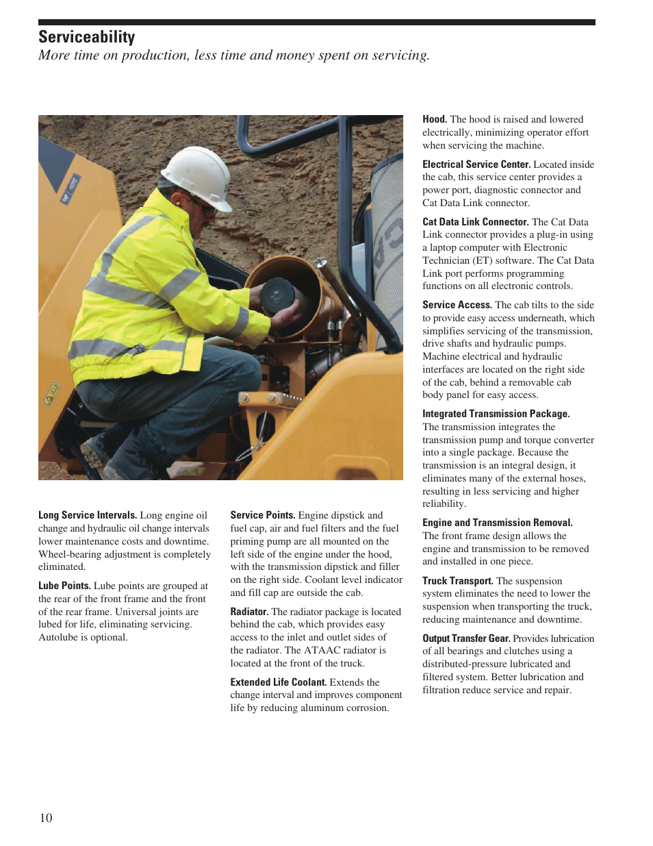 Serviceability | CAT 735 User Manual | Page 10 / 20
