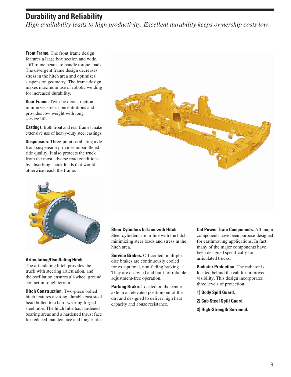 Durability and reliability | CAT 735 User Manual | Page 9 / 20