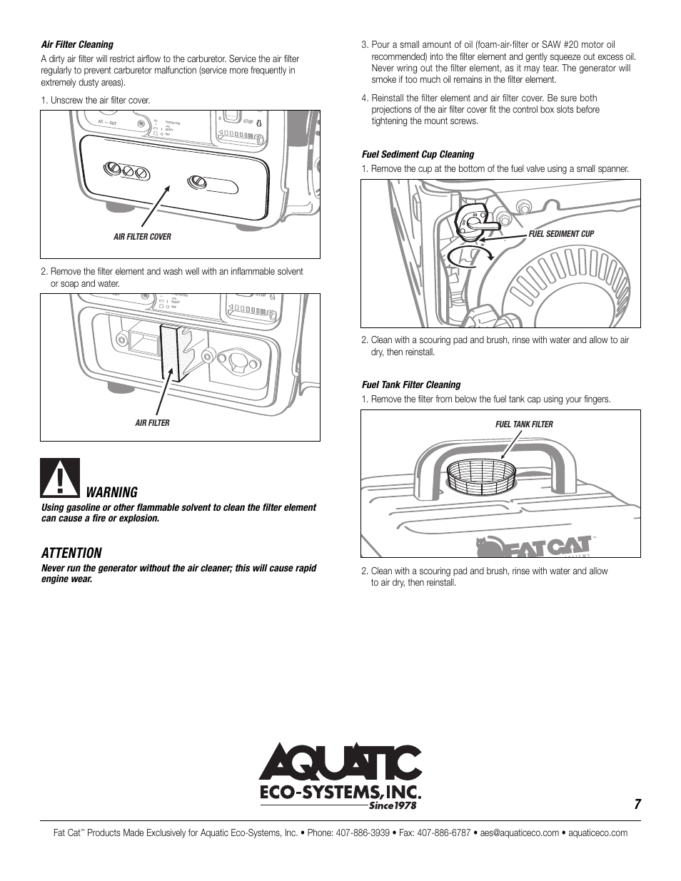 Warning, Attention, Fat cat | CAT GT950 User Manual | Page 7 / 10