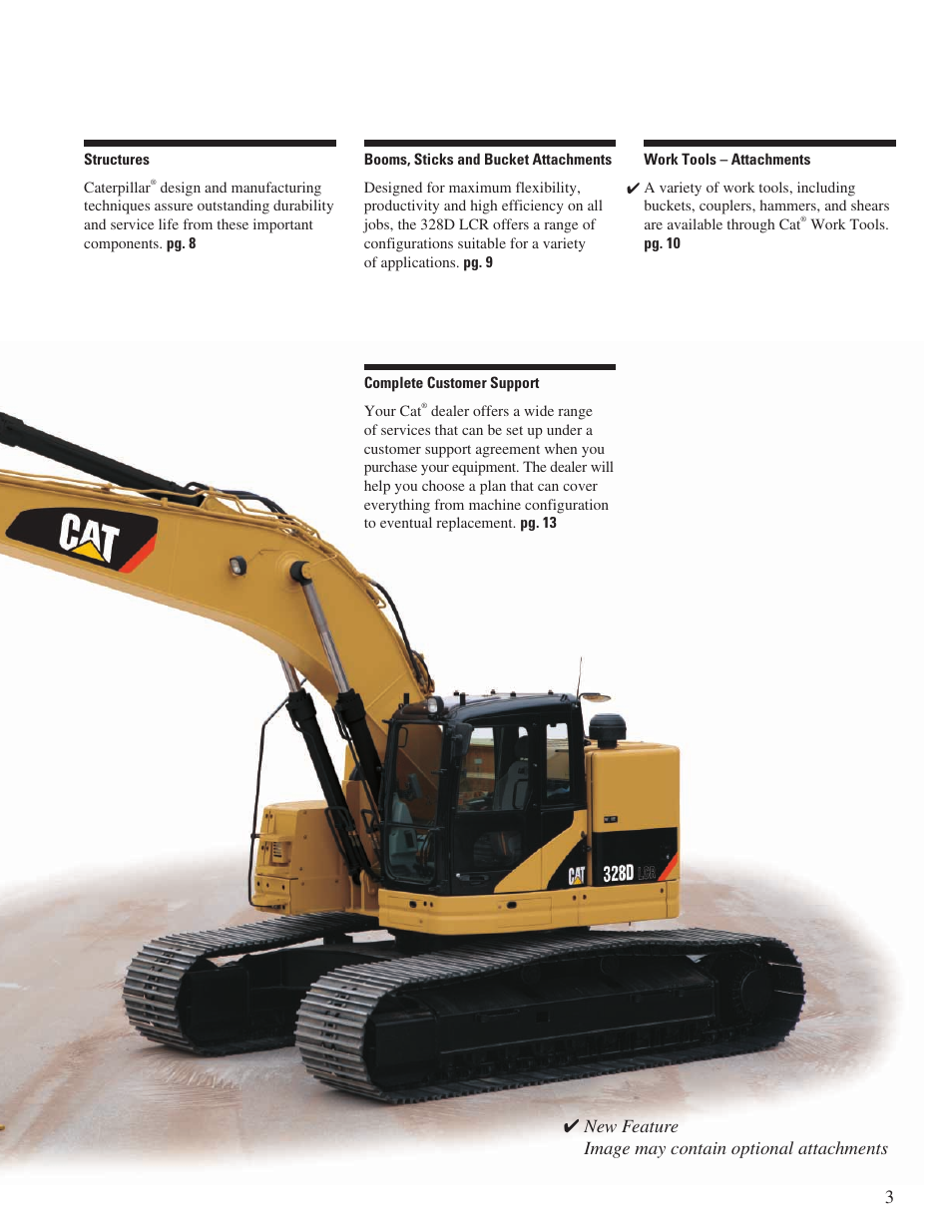 CAT Hydraulic Excavator 328D LCR User Manual | Page 3 / 24