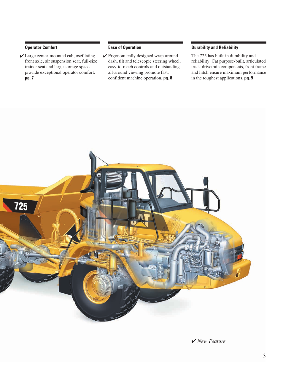 CAT Articulated Truck 725 User Manual | Page 3 / 20