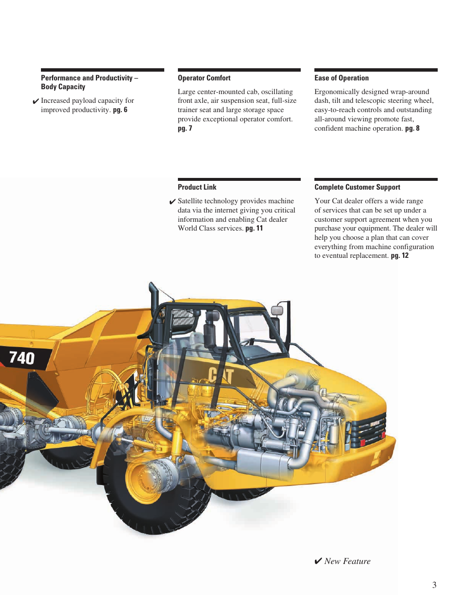 CAT Articulated Truck 740 User Manual | Page 3 / 20