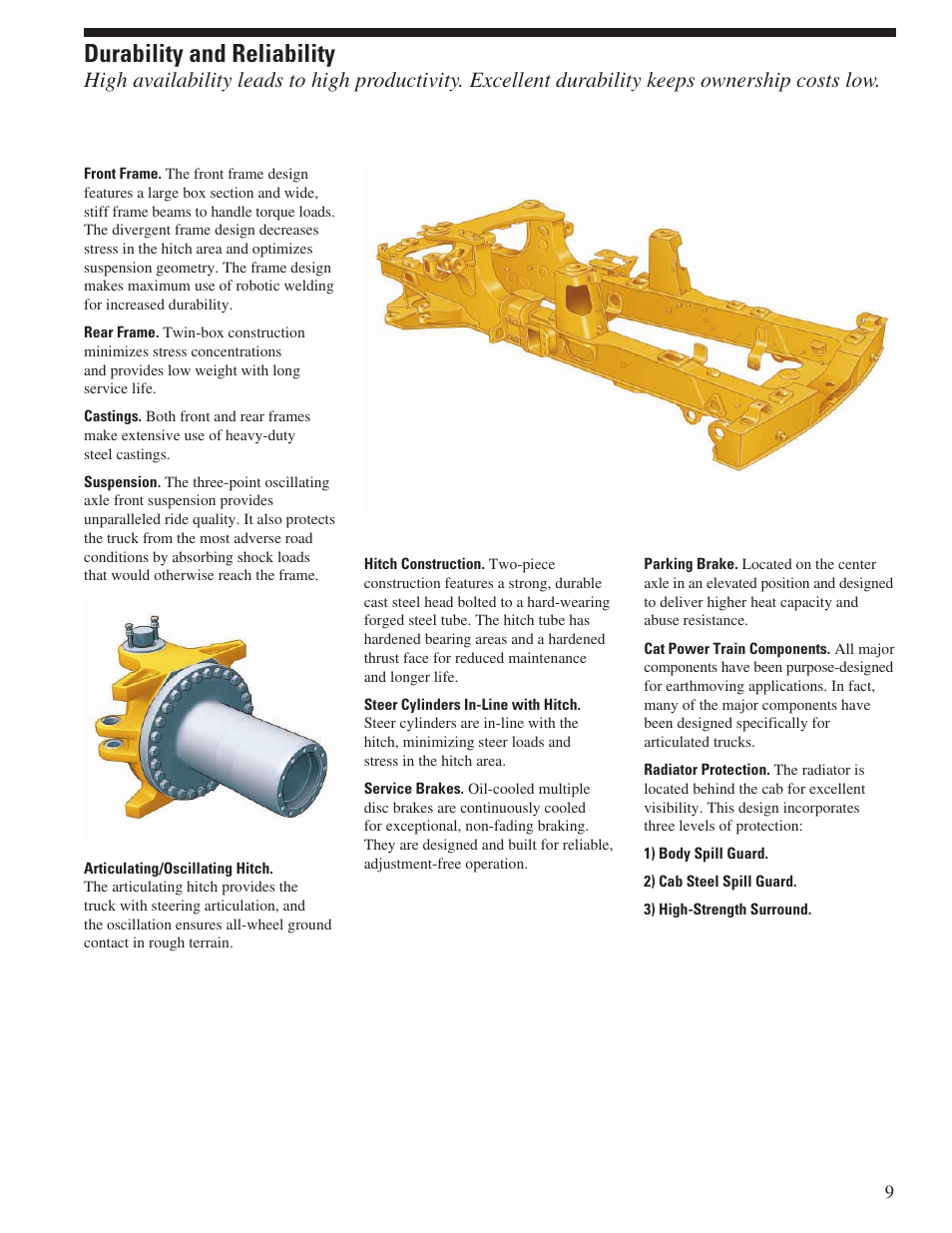 Durability and reliability | CAT Articulated Truck 740 User Manual | Page 9 / 20
