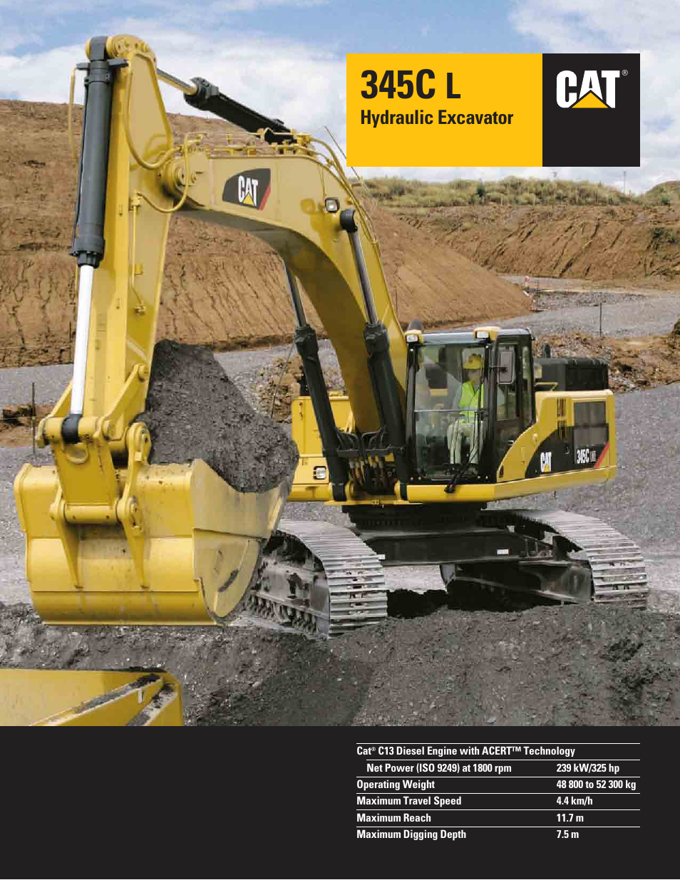 CAT 345C L User Manual | 20 pages