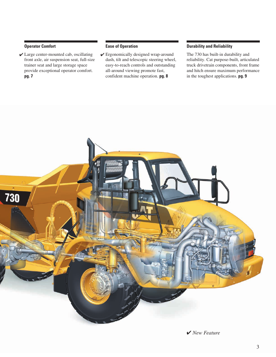 CAT Articulated Truck 730 User Manual | Page 3 / 20