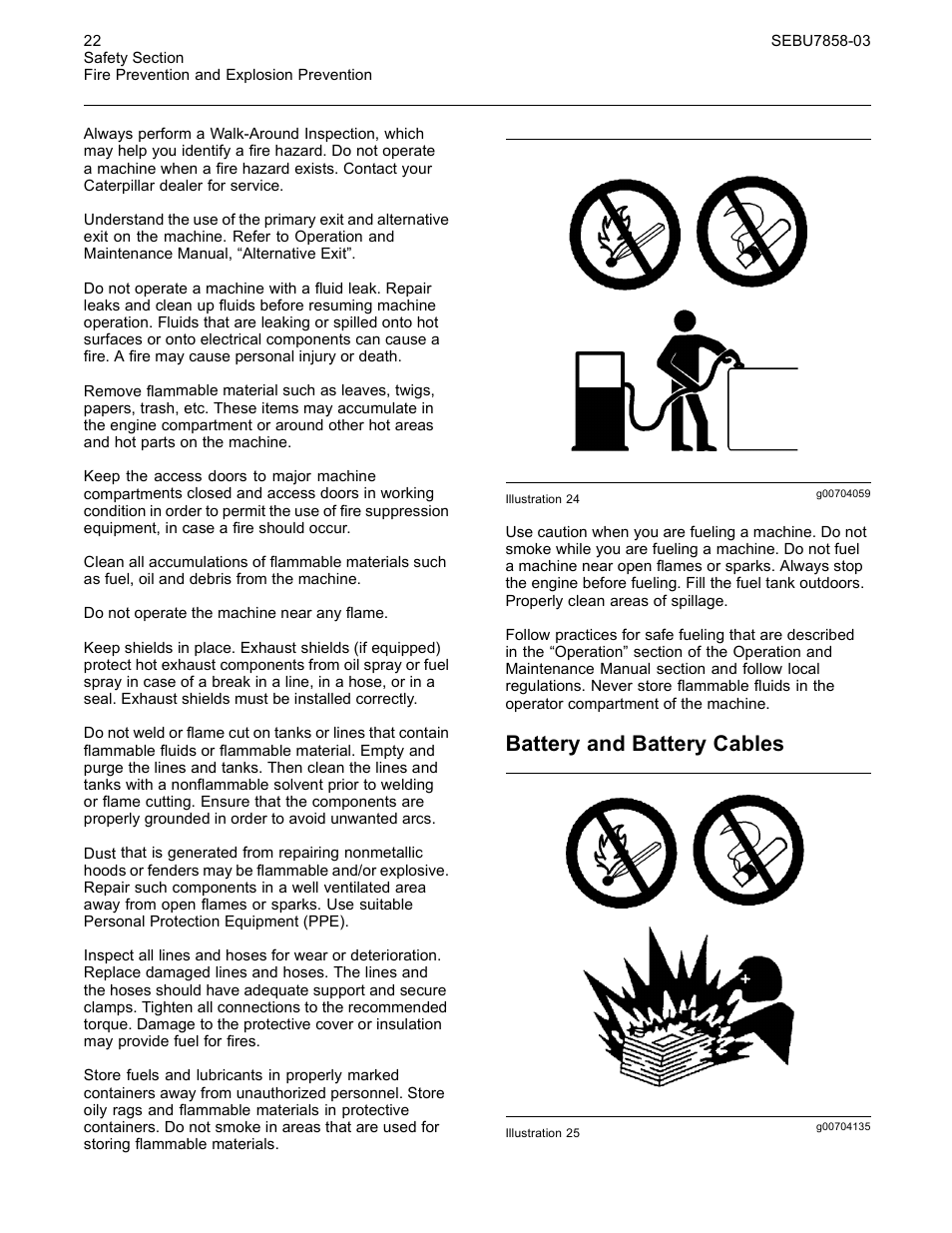 Battery and battery cables | CAT Caterpillar Wheel Tractor-Scraper 627G User Manual | Page 19 / 31
