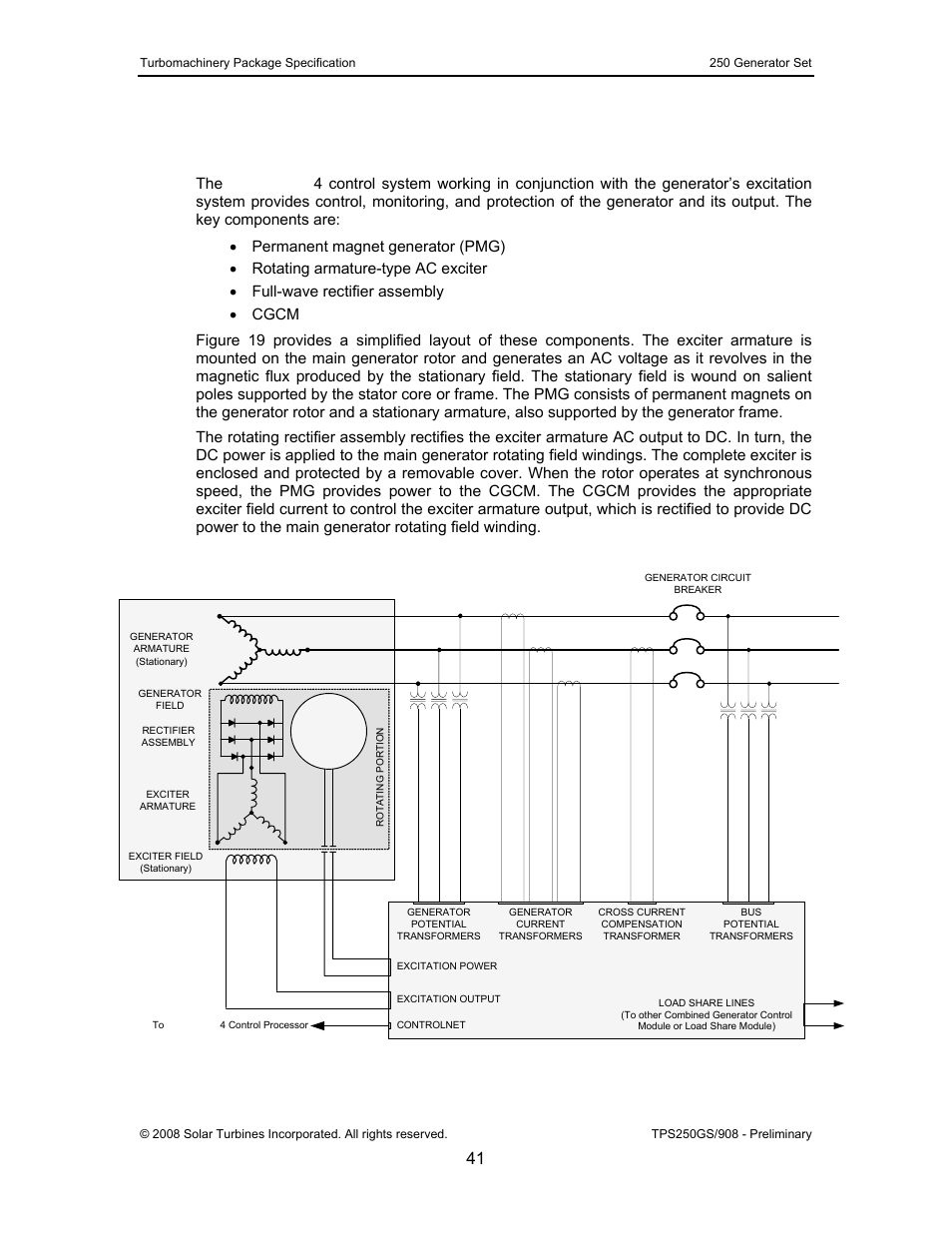 2 generator control, 1 functional description, Generator control | Figure 19 | CAT Titan 250 User Manual | Page 42 / 81