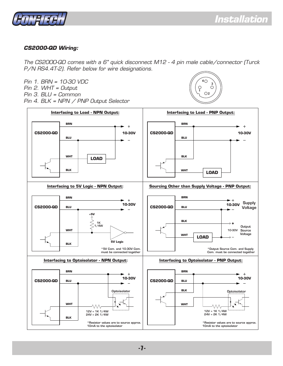 Installation | CON-TECH CS2000-QD User Manual | Page 9 / 18