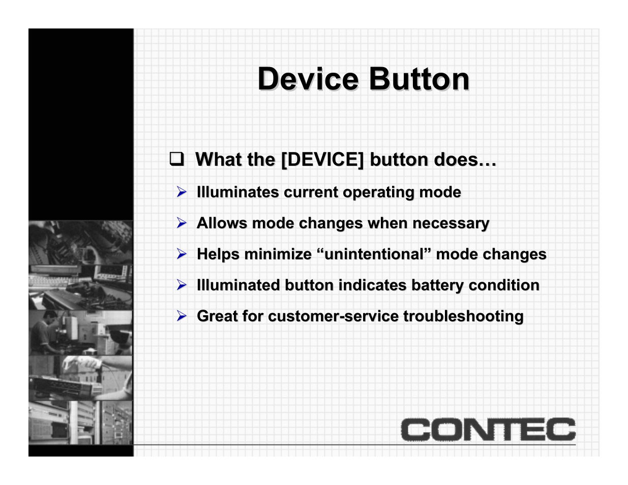 Device button | Contec CheckMate RT-U49+ User Manual | Page 23 / 30