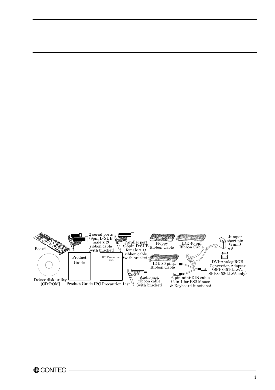 Check your package | Contec SPI-8451-LVA User Manual | Page 2 / 123