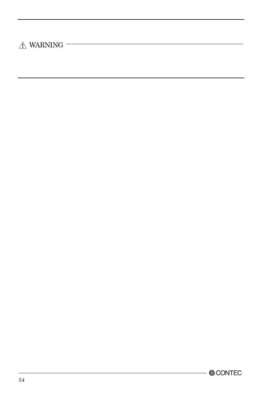 Warning | Contec SPI-8451-LVA User Manual | Page 61 / 123