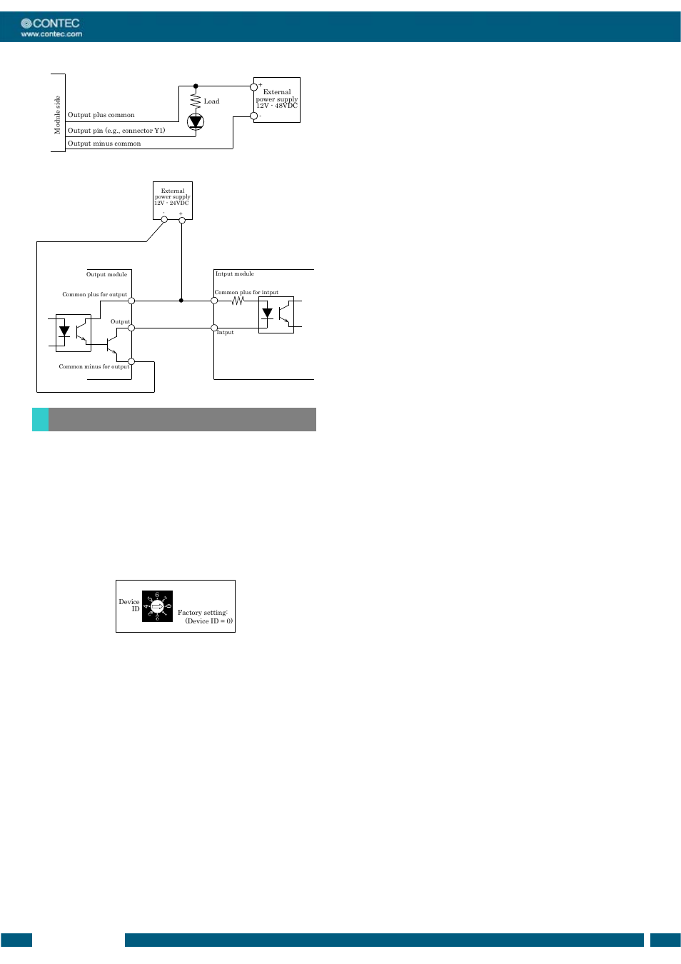Setting a device id, Dio-4/4(fit)gy, Setup method | Contec 4(FIT)GY 1 User Manual | Page 4 / 4