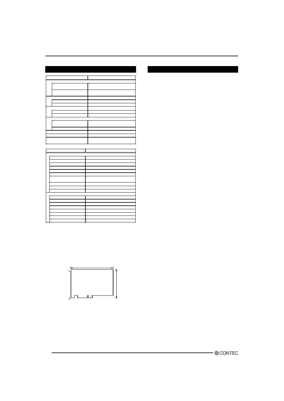 Ad12-16(pci)e, Specification, Support software | Ver.3.10, Board size, Attached support software, Optional support software | Contec PC-I Bus Analog Input Multi Function Board AD12-16PCIE User Manual | Page 2 / 7