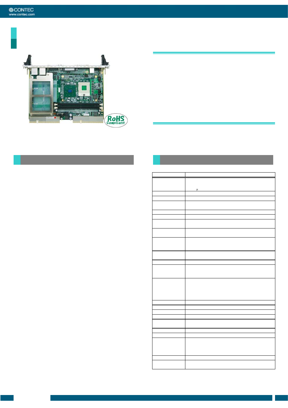 Contec CompactPCI Single board Computer SCP-8550-LLV User Manual | 2 pages
