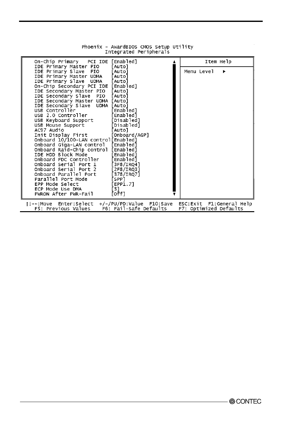 Integrated peripherals | Contec SPI-8450-LLVA User Manual | Page 97 / 129