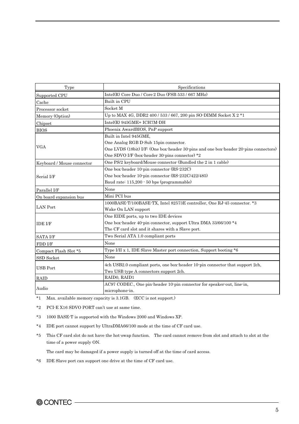 System reference, Specification, Table 2.1. functional specifications < 1 / 2 | Contec SEH-9450-LAS User Manual | Page 12 / 99