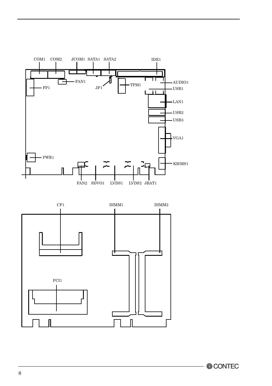 Connector & jumper location | Contec SEH-9450-LAS User Manual | Page 15 / 99