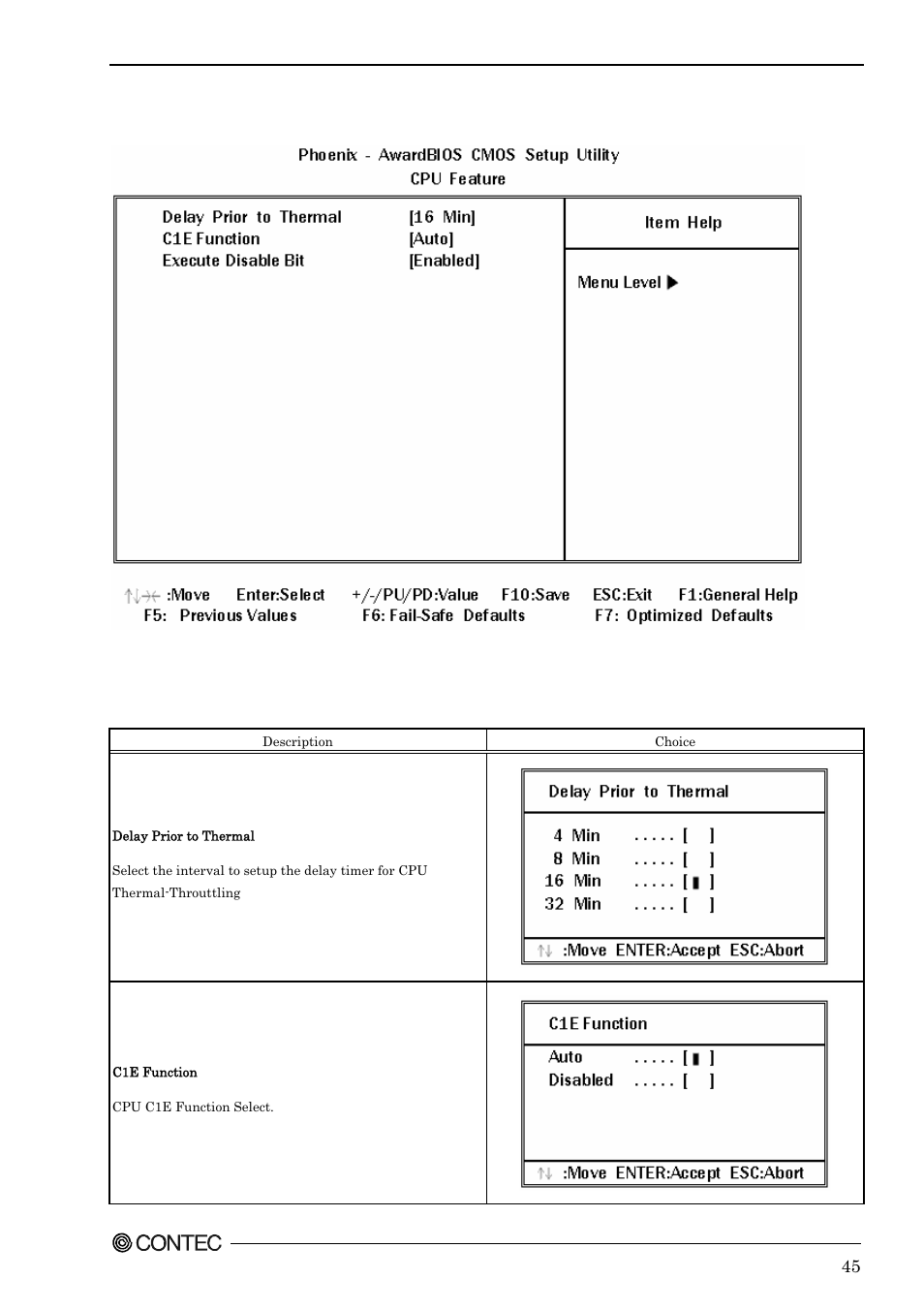 Cpu feature | Contec SEH-9450-LAS User Manual | Page 52 / 99