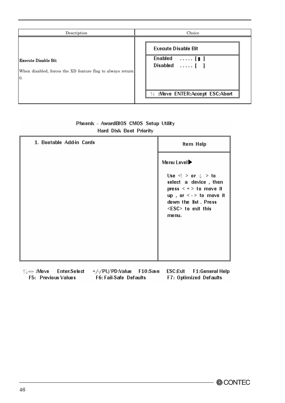 Hard disk boot priority | Contec SEH-9450-LAS User Manual | Page 53 / 99