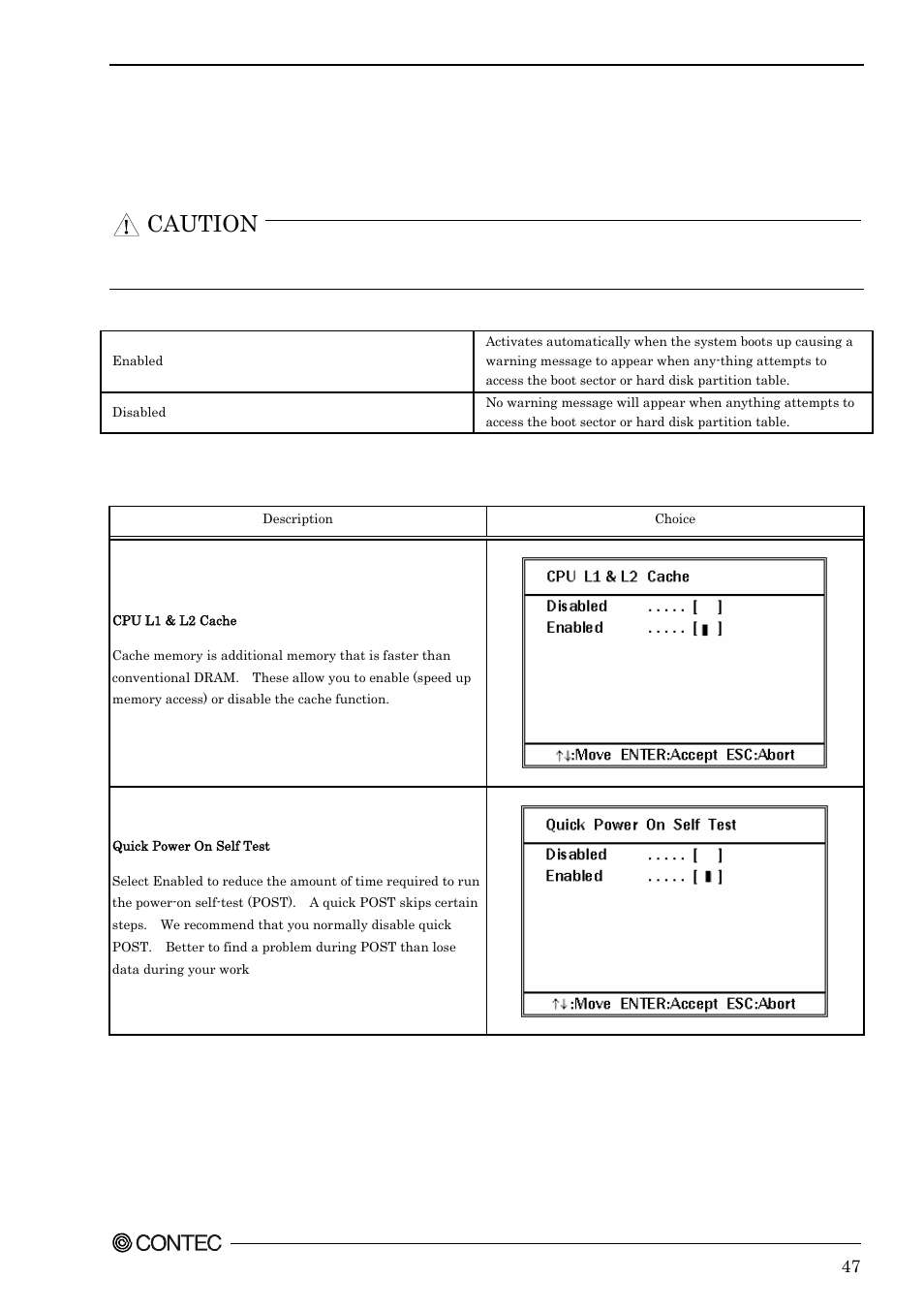 Virus warning, Caution | Contec SEH-9450-LAS User Manual | Page 54 / 99
