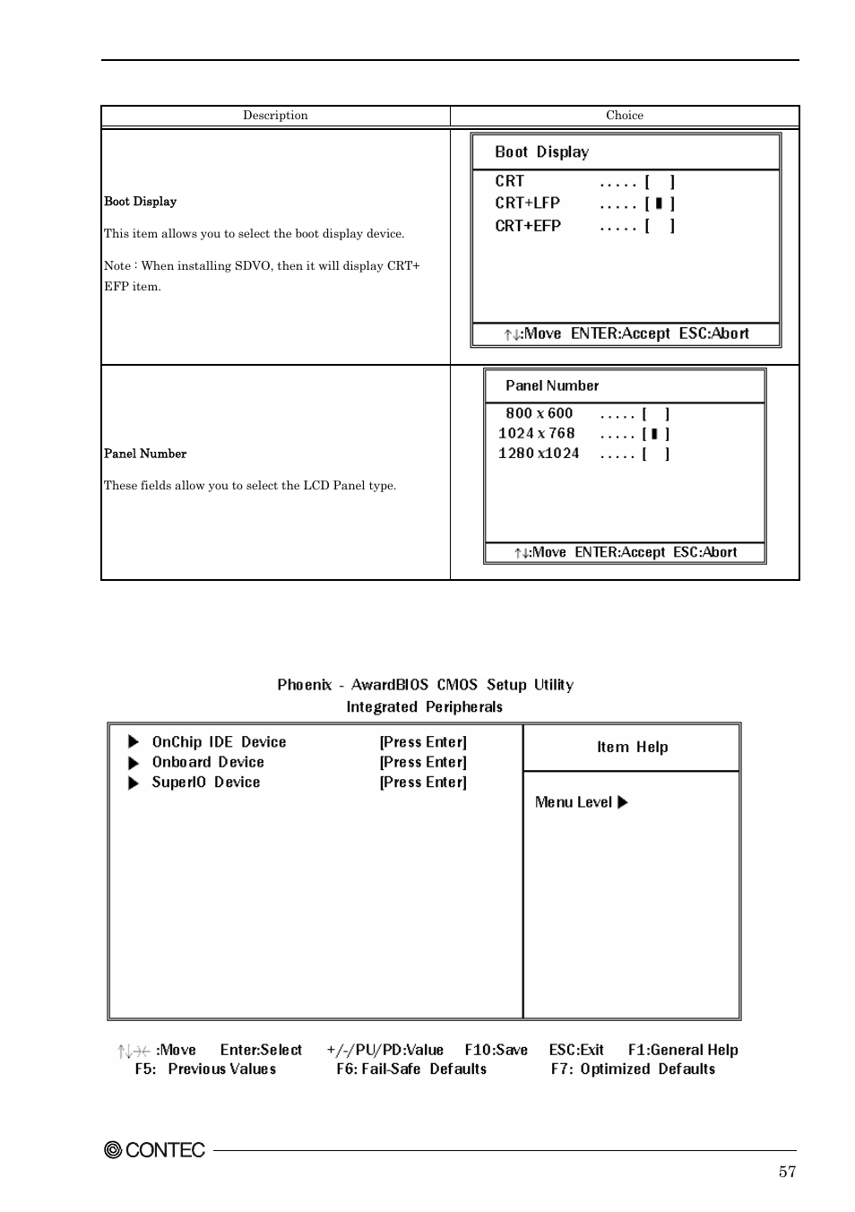 Integrated peripherals | Contec SEH-9450-LAS User Manual | Page 64 / 99