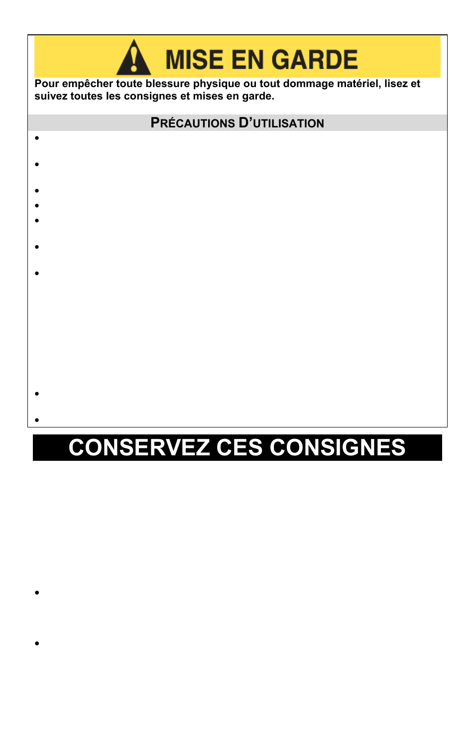 Précautions d’utilisation, Conservez ces consignes | ChefScape SE655 User Manual | Page 17 / 44