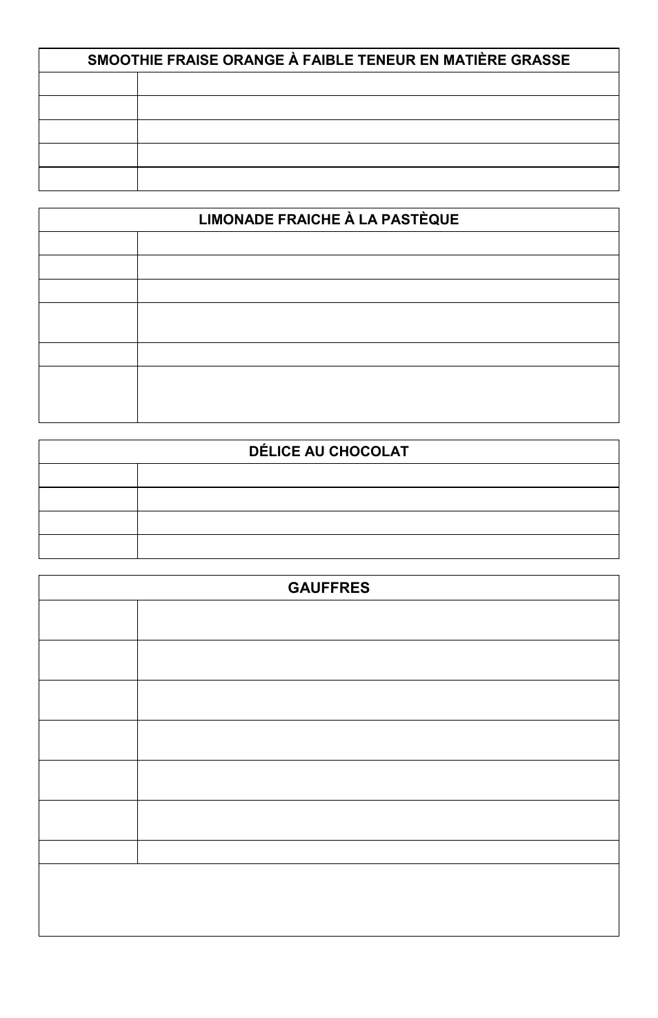 Limonade fraiche à la pastèque, Délice au chocolat, Gauffres | ChefScape SE655 User Manual | Page 26 / 44