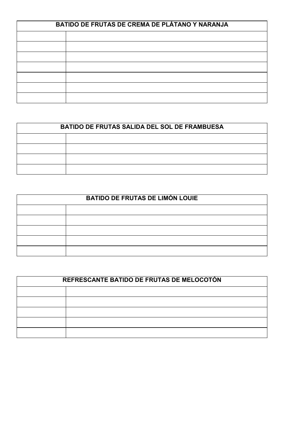 Batido de frutas de crema de plátano y naranja, Batido de frutas salida del sol de frambuesa, Batido de frutas de limón louie | Refrescante batido de frutas de melocotón | ChefScape SE655 User Manual | Page 38 / 44