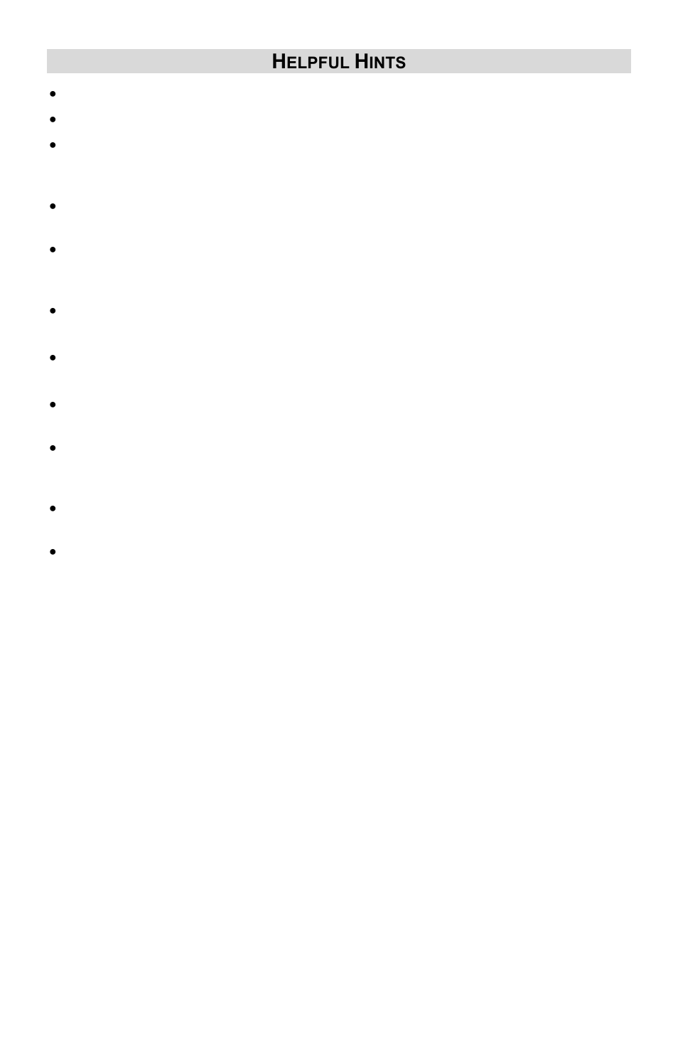 Helpful hints | ChefScape SE655 User Manual | Page 7 / 44
