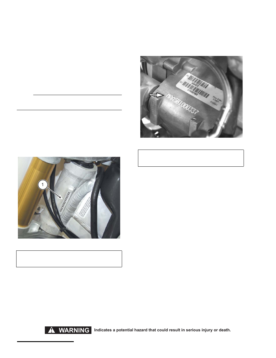 Vehicle identification, Vehicle identification number (vin), Engine serial number | Warning | Cannondale S440 User Manual | Page 12 / 105