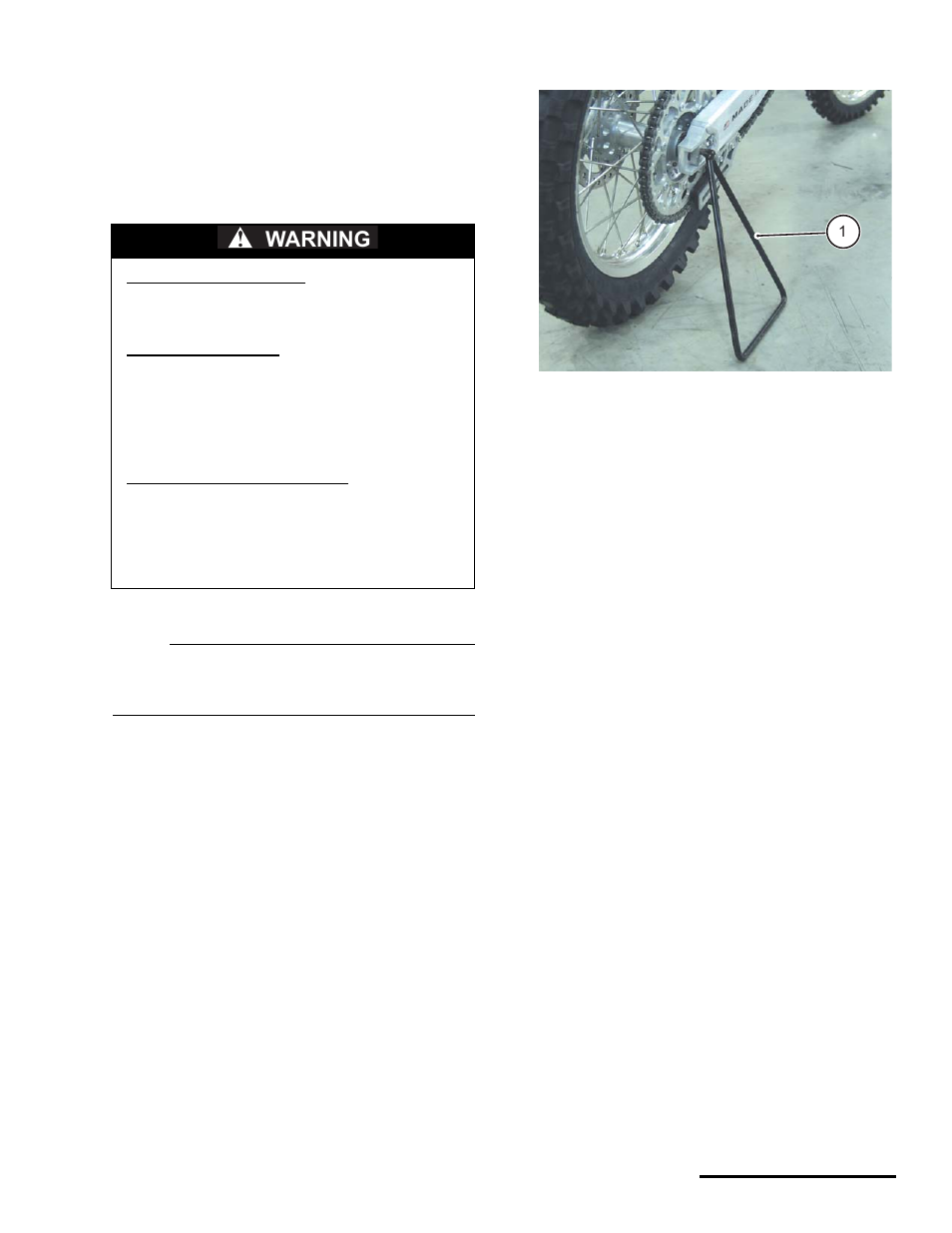 Side stand (or) kickstand, Side stand, Warning | Cannondale S440 User Manual | Page 21 / 105
