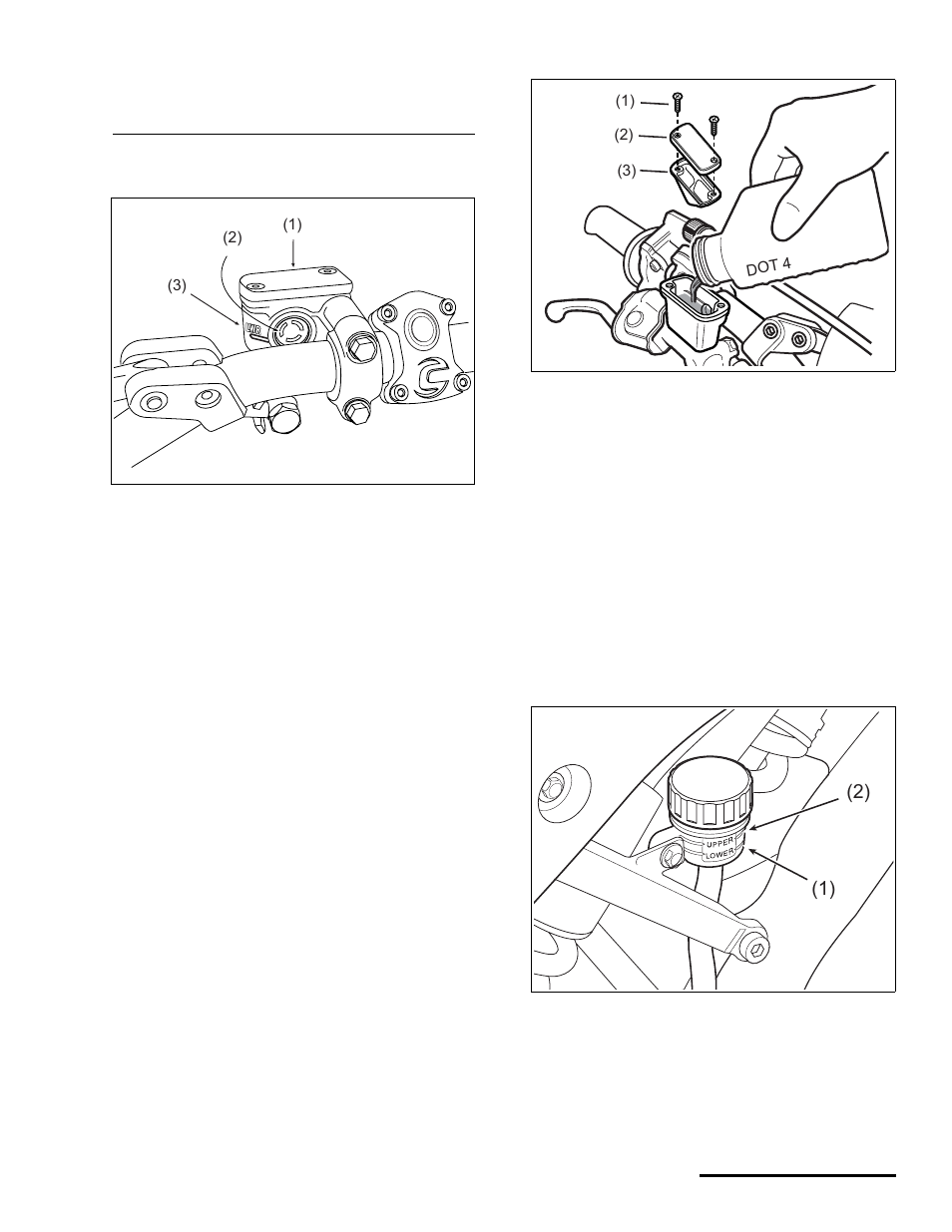Checking the front brake fluid level, Checking the rear brake fluid level | Cannondale S440 User Manual | Page 25 / 105