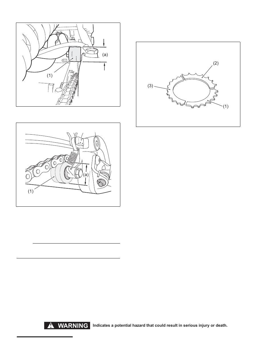 Sprocket inspection, Warning | Cannondale S440 User Manual | Page 60 / 105