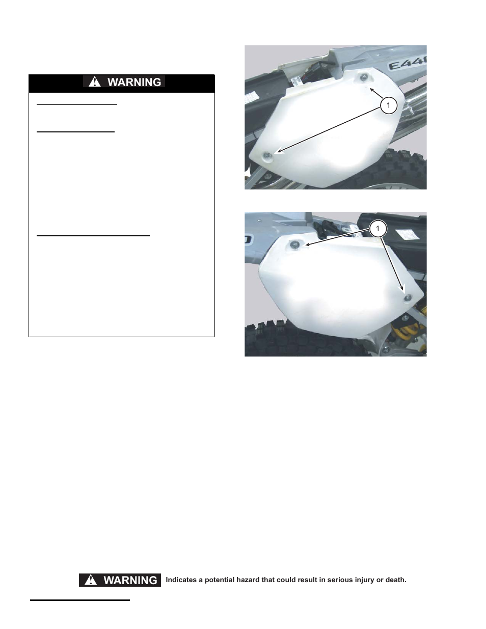 Fuel, Removing the fuel tank, Warning | Cannondale S440 User Manual | Page 70 / 105