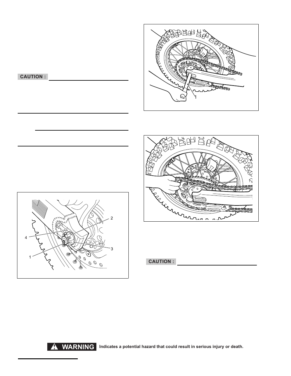 Removing the rear wheel, Installing the rear wheel, Warning | Cannondale S440 User Manual | Page 90 / 105