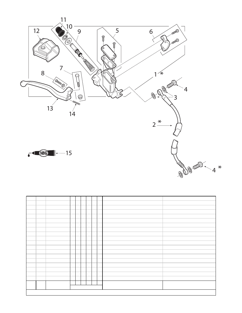Front brake master cylinder | Cannondale E440R User Manual | Page 14 / 36