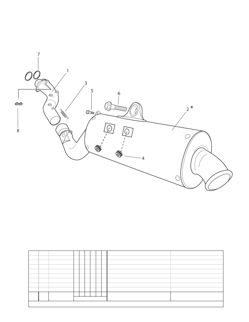 Exhaust, Exhaust parts list | Cannondale E440R User Manual | Page 30 / 36