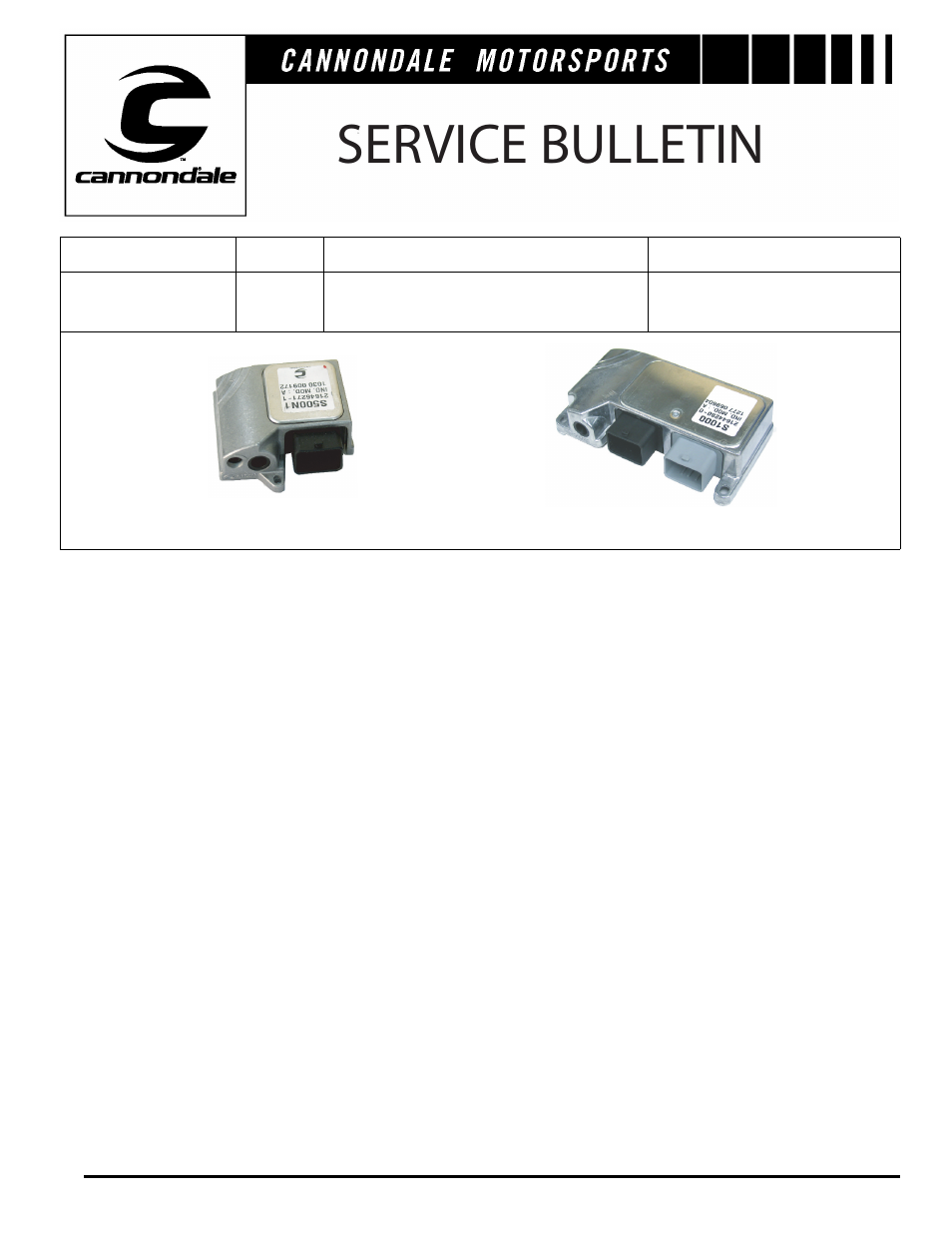 Cannondale MC500 User Manual | 5 pages