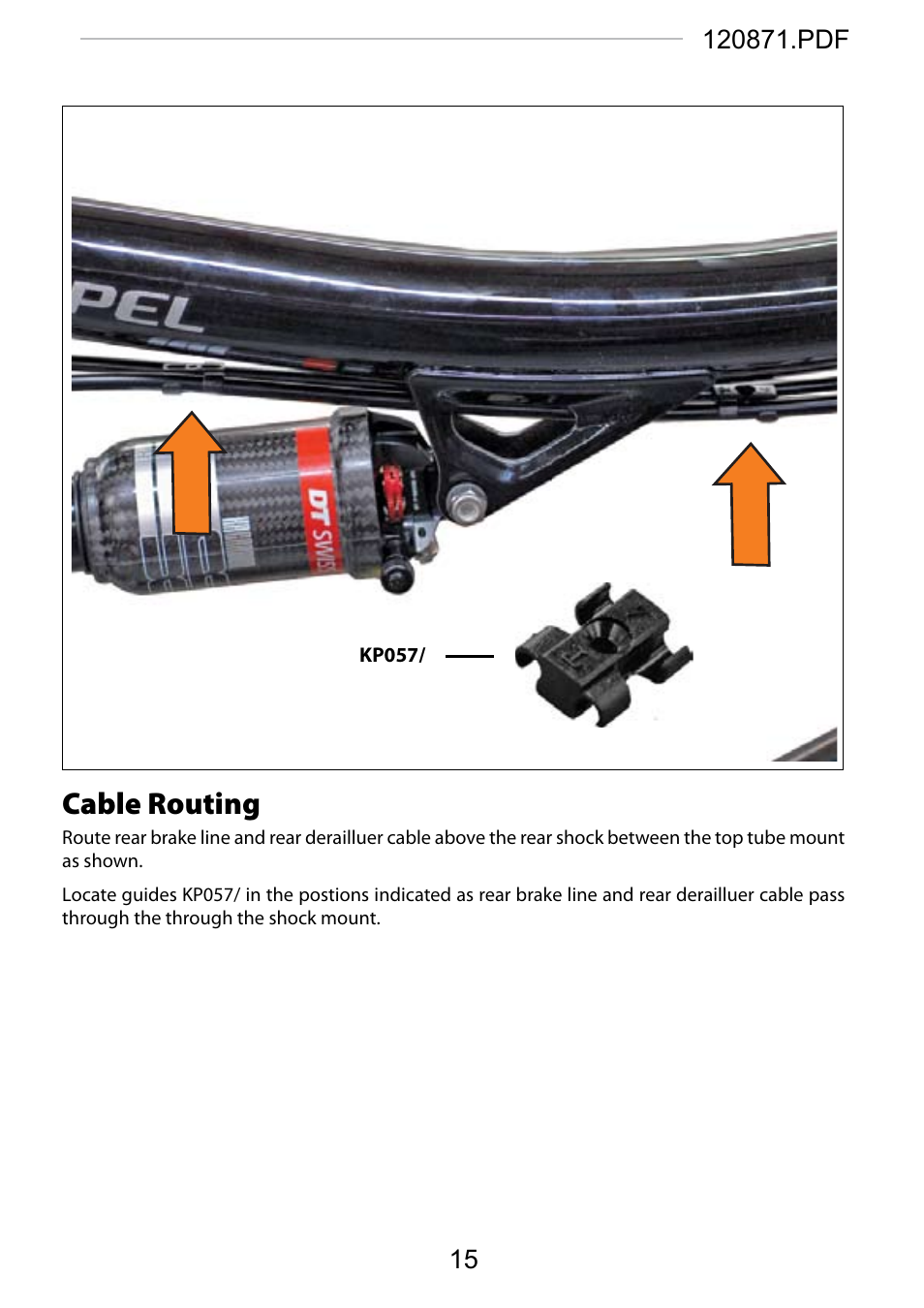 Cable routing | Cannondale SCALPEL 100 User Manual | Page 15 / 24