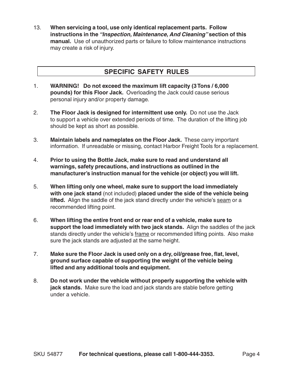 Central Hydraulics 54877 User Manual | Page 4 / 11