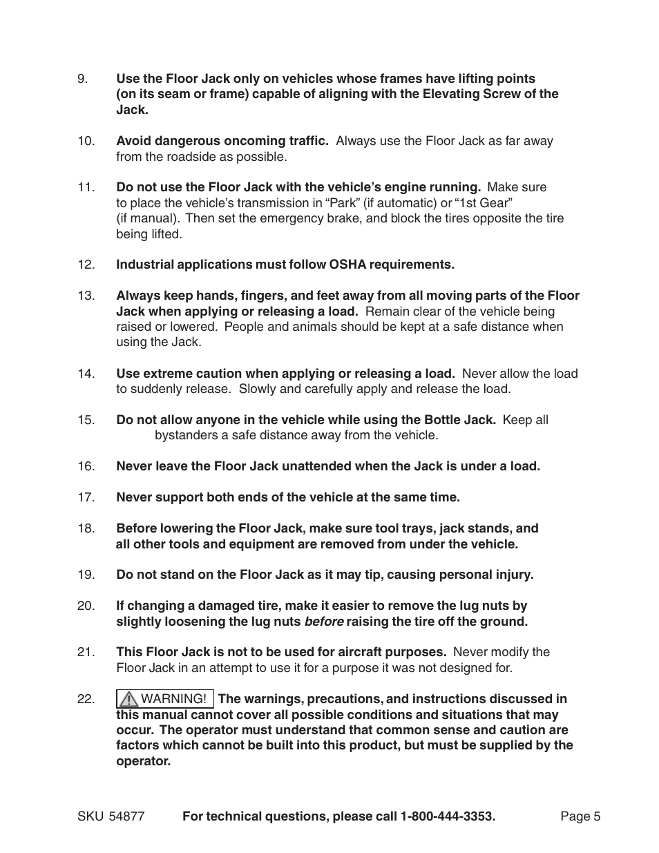 Central Hydraulics 54877 User Manual | Page 5 / 11